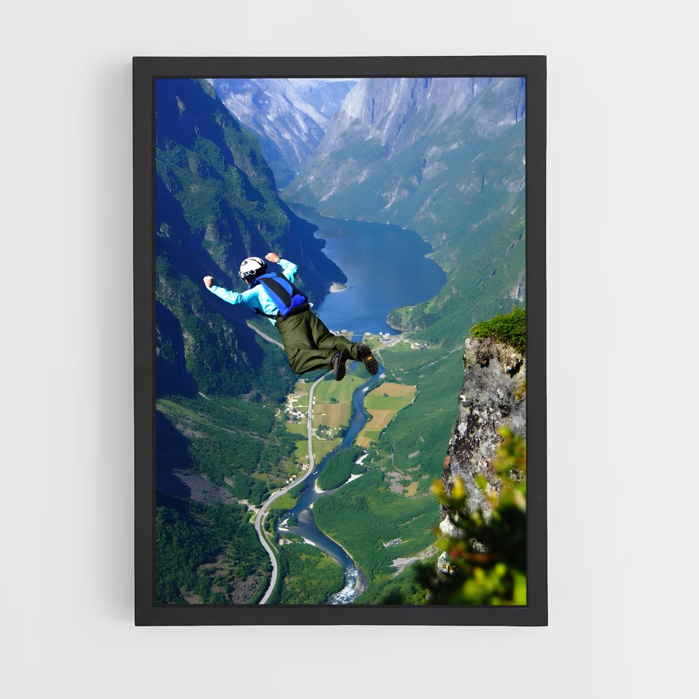 Poster Plongée Extrême – affiche Base jump (vue 2)